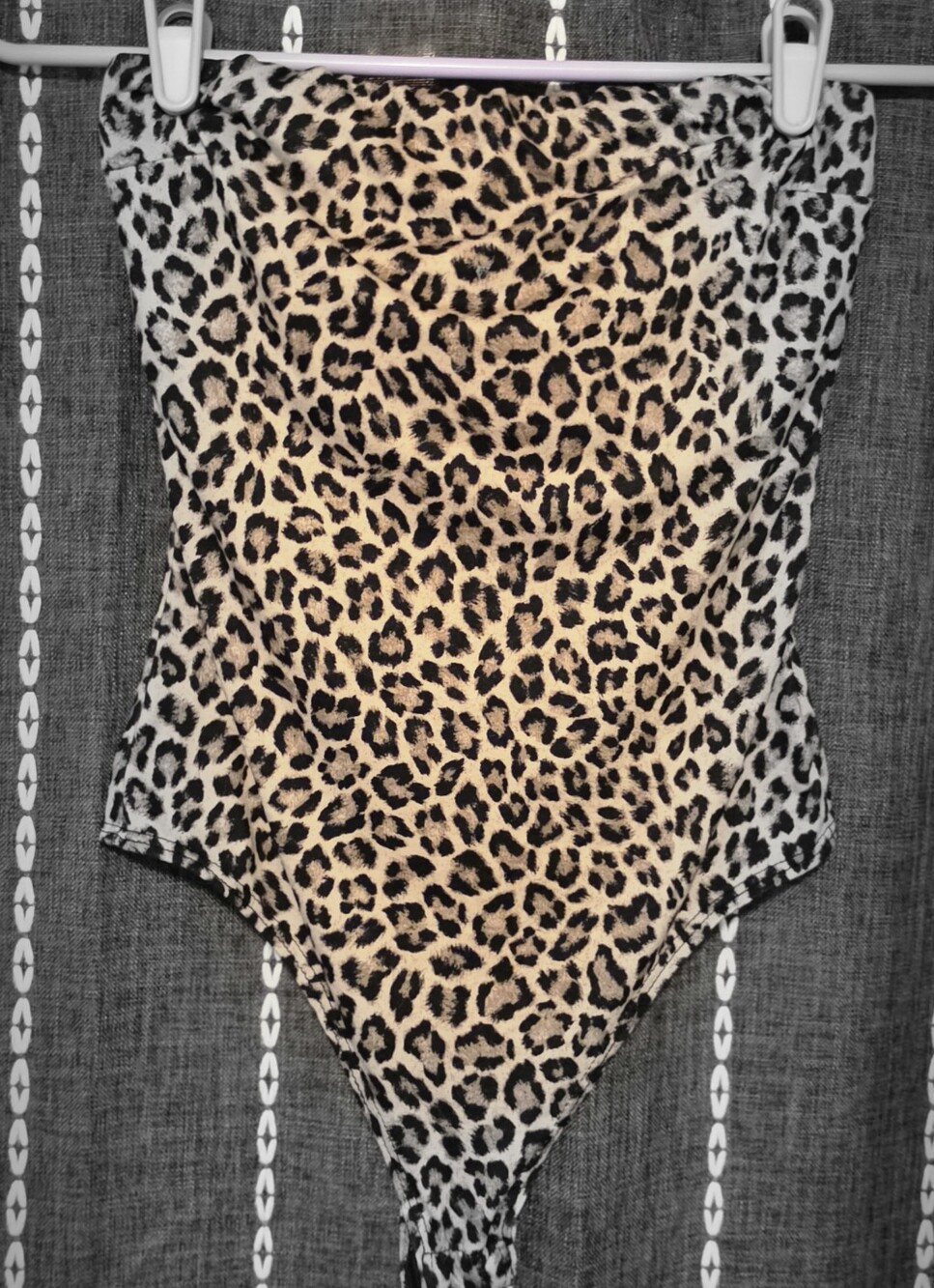 gaze Leopard Print Women's Romper in Tan and Black